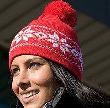 Knitted bobble hat