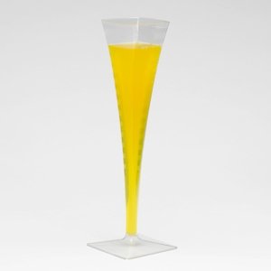 Reusable square champagne glass