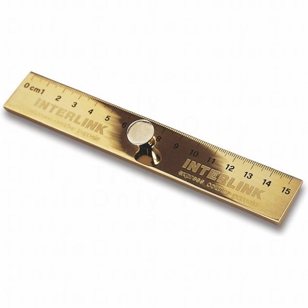 15cm Gold Plated Ruler