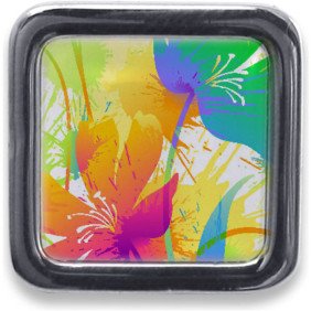 Square Lapel Pin Badge