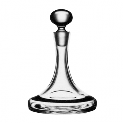 Crystal Round Ships Decanter