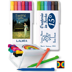 Rainbow 12 Colour Fibre Pen Set