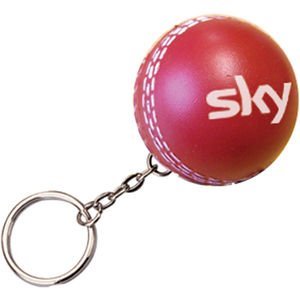 Stress Cricket Ball Keyring