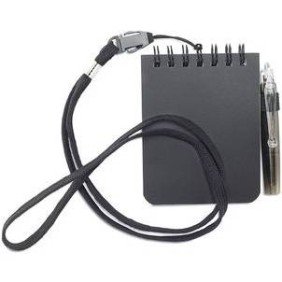 Lanyard with notebook and pen