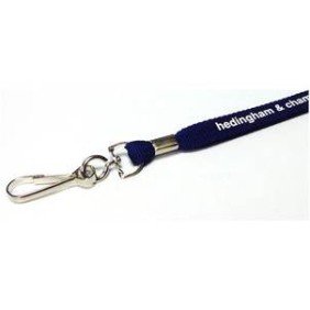 Tubular polyester lanyard