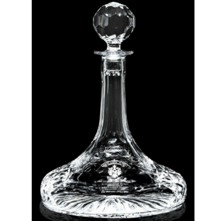 Crystal Cut Ships Decanter