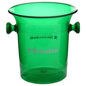 Clear plastic ice bucket