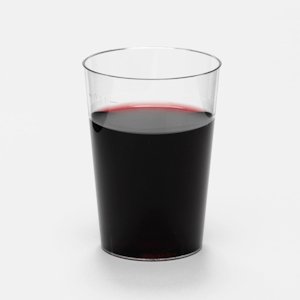 Disposable stacking plastic tasting glass
