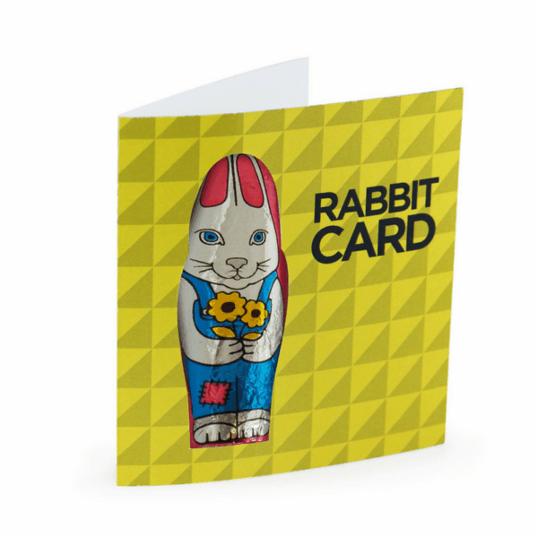 Easter Card with Chocolate Rabbit