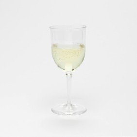 Tough plastic wine glass