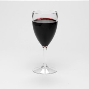 Reusable plastic wine glass