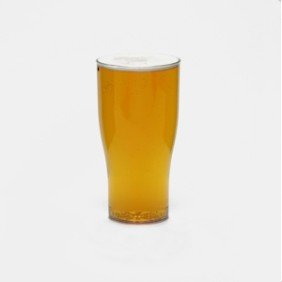 Plastic tulip pint glass