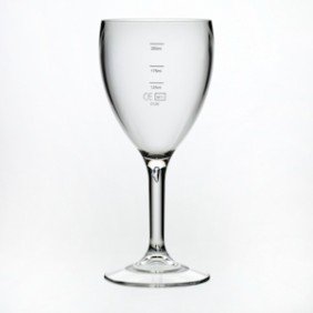 Tough and Reusable Polycarbonate Plastic Wine Glass