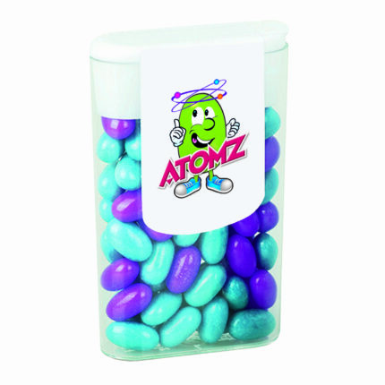 Small fruit or mint sweets with flip top lid
