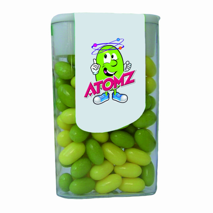 Large fruit or mint sweets with flip top lid