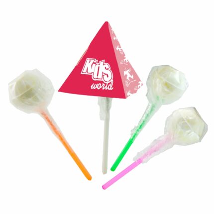 Pyramid packaged lollipop