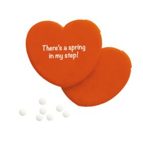 Heart shaped mint dispenser