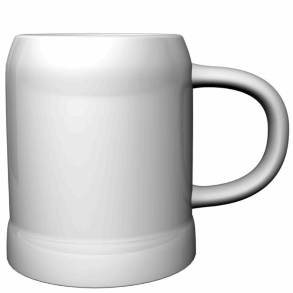 White Stoneware Mug Shot Glass