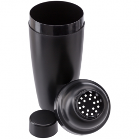 Opaque Plastic Cocktail Shaker 3 Piece Set in Black
