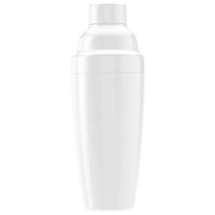 Opaque Plastic Cocktail Shaker in White