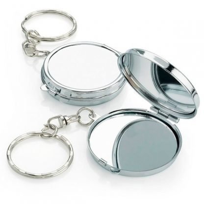 Branded Compact Mirror Keyring