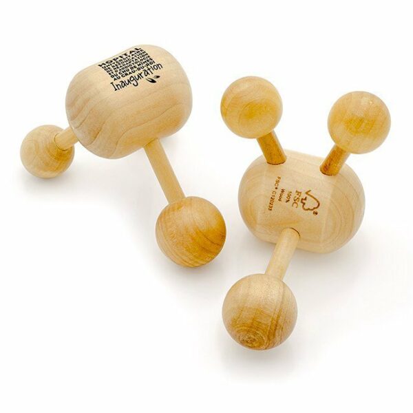 Wooden Handheld Tripod Massager