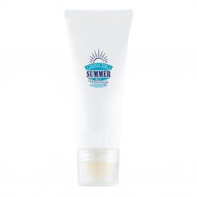 Double tube sun creme and lip balm