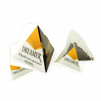 Promotional Pyramid Tea Bag and Printed Tag