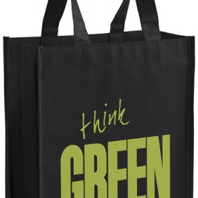 Black Small Laminated Tote Bag