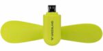 Micro USB Fan in Lime Green with Branding