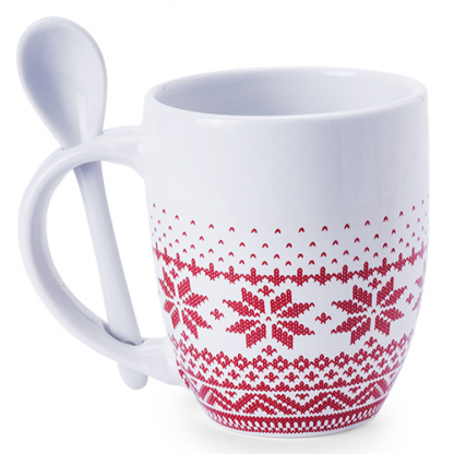 Festive Mug with Spoon