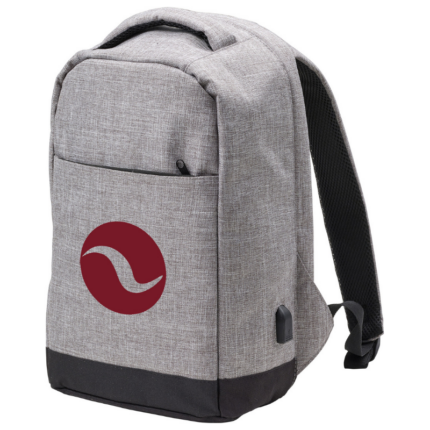 Promotional Anti Theft Bag in Grey with logo
