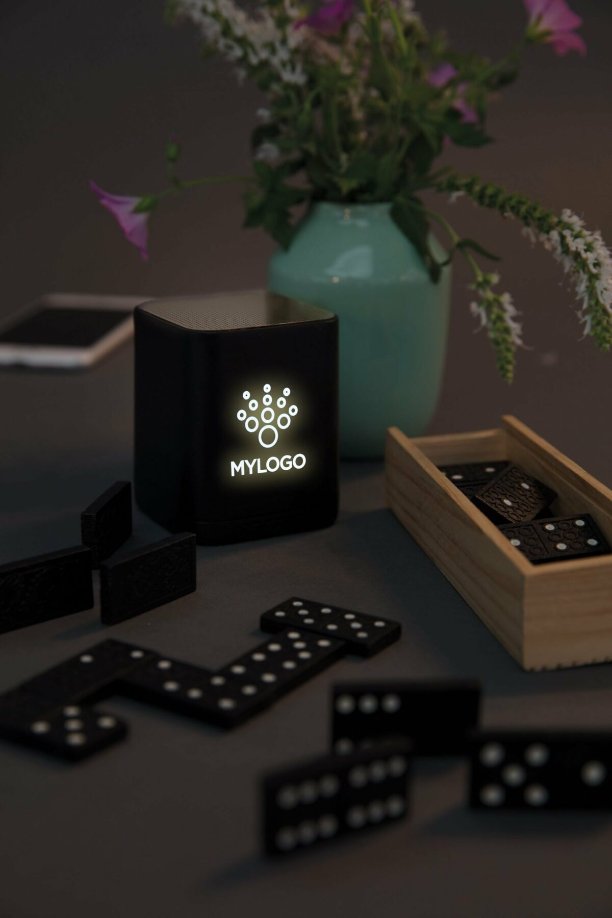 Light-Up Promotional Wireless Speaker in Use