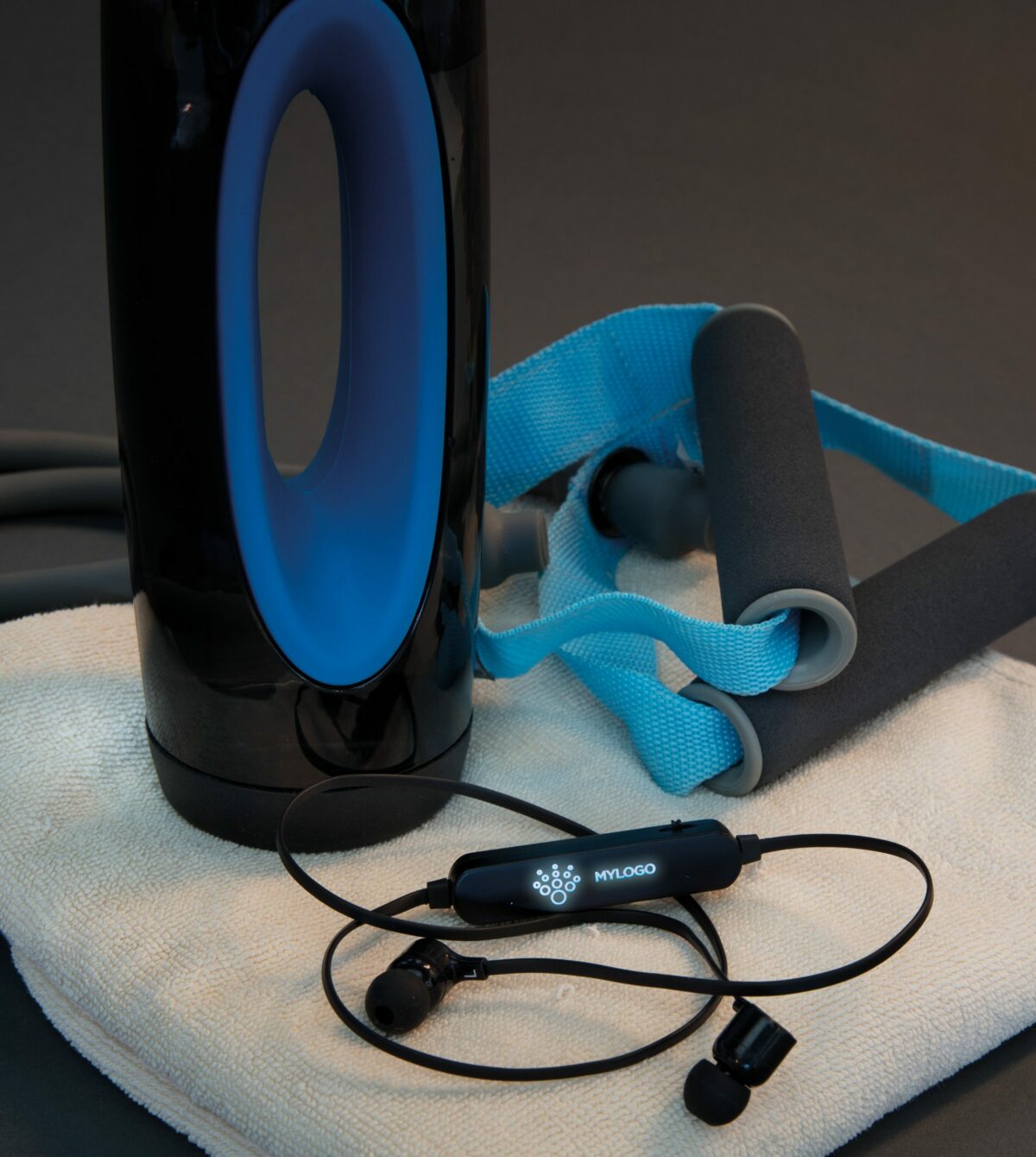 Light-Up Promotional Earbud Headphones at the Gym