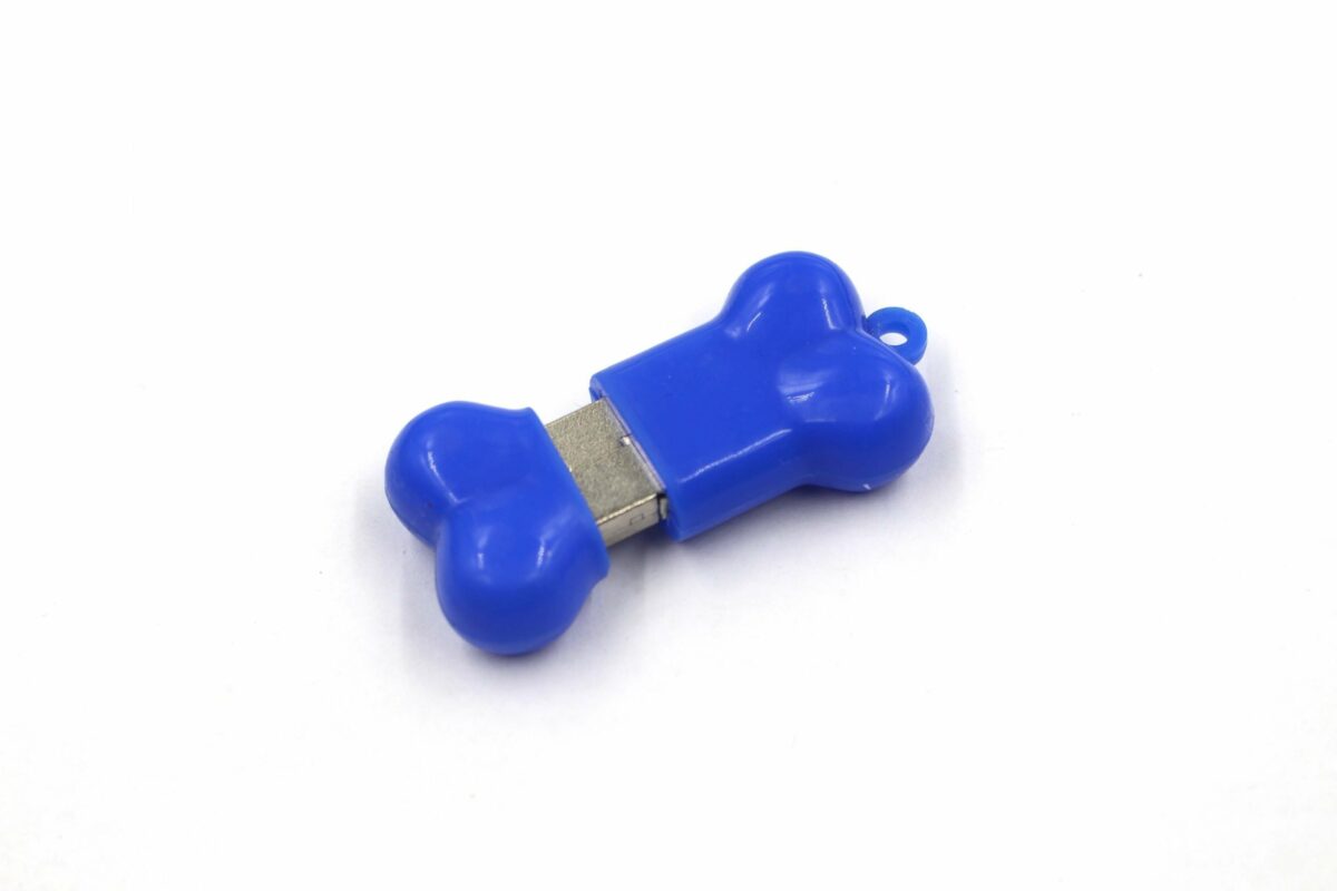Bone Shaped USB Stick in Blue