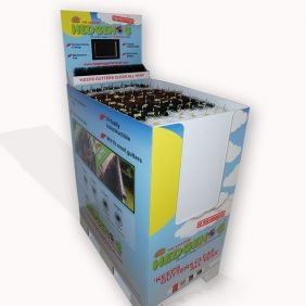 Pallet shipper with TV header