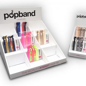 Angled Tiered Display with Pockets