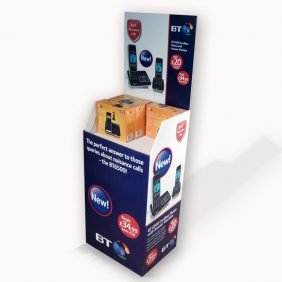 Tiered floor standing display