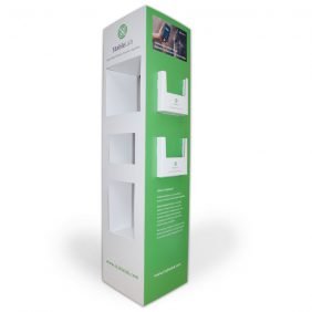 Free standing unit with cladding and shelves