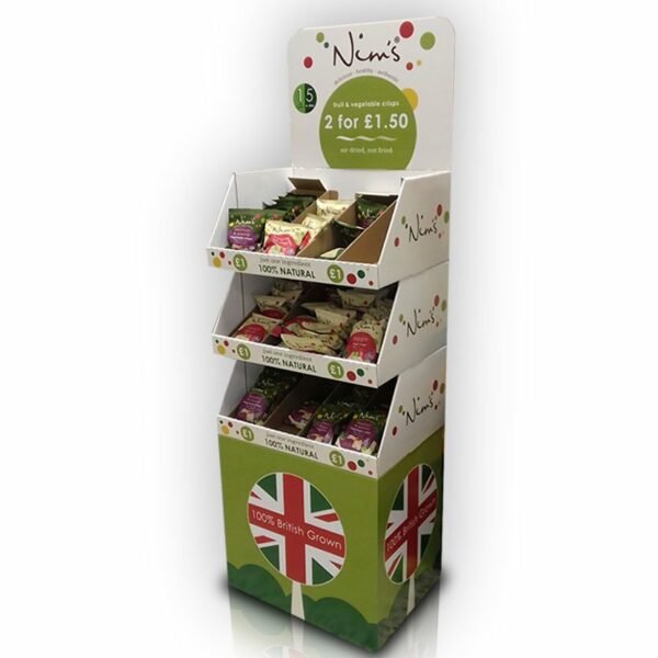 Free Standing Display Unit with Stackable Trays