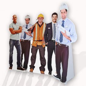 Worker cardboard cut out