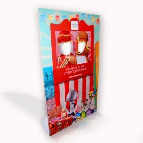 Photobooth stand with face cut outs