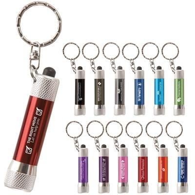 Metal Keyring Torch with Button
