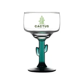 Branded Cactus Margarita Glass