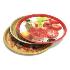 Round serving tray