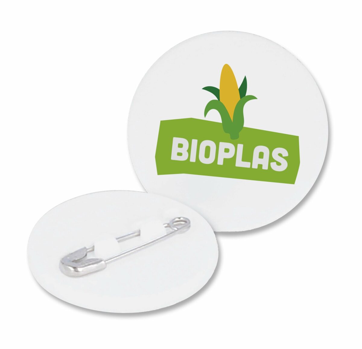 Branded Bio-Plastic Pin Badge - Image 1