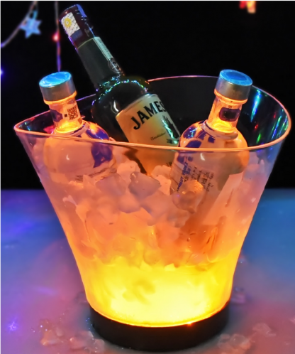 Branded large curved LED ice bucket