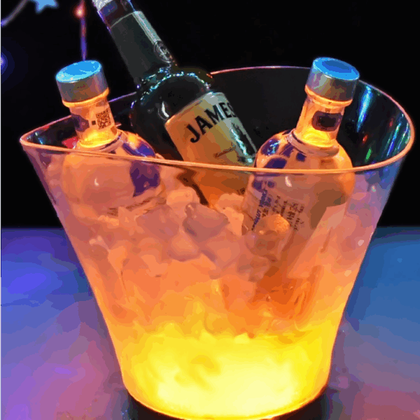Branded large curved LED ice bucket