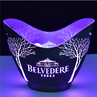 Branded LED ice bucket with handles