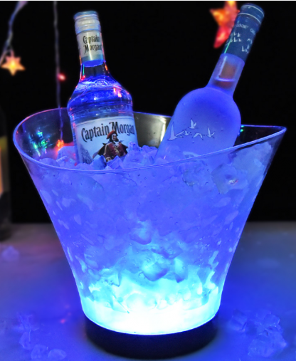 Branded illuminated wave ice bucket